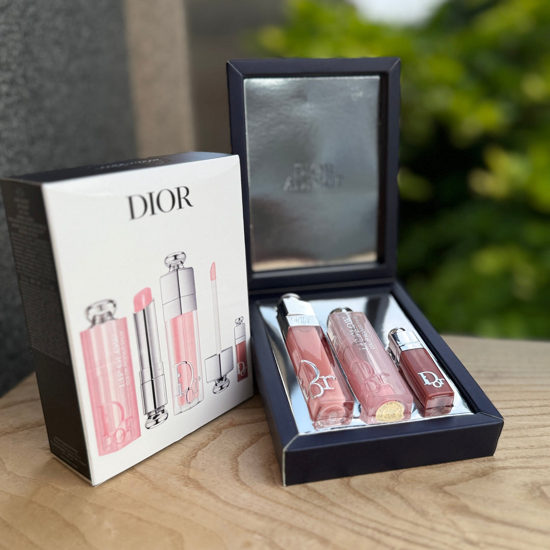 Dior Addict Lip Essentials 3pc Set + Gift Box Lip Glow & Maximizer